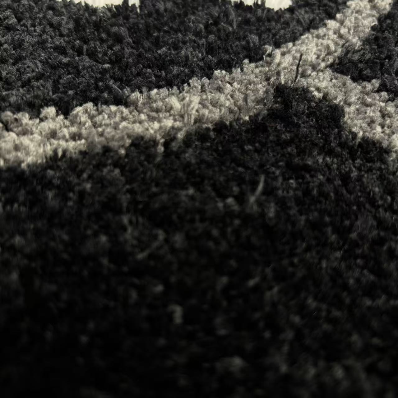 Takashi Murakami Inspired Flower Tufted Rug | Black & Grey Kaikai Kiki Art Mat - Fucolina