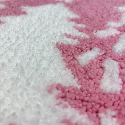 Pink "Merry Christmas" Tufted Rug | Danish Pastel Holiday Accent Mat - Fucolina