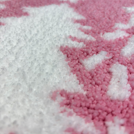 Pink "Merry Christmas" Tufted Rug | Danish Pastel Holiday Accent Mat - Fucolina