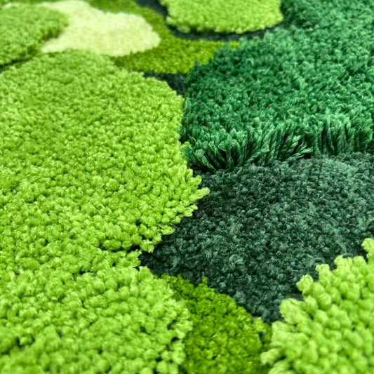 3D Moss Tufted Rug | Realistic Green Botanical Accent Floor Mat - Fucolina
