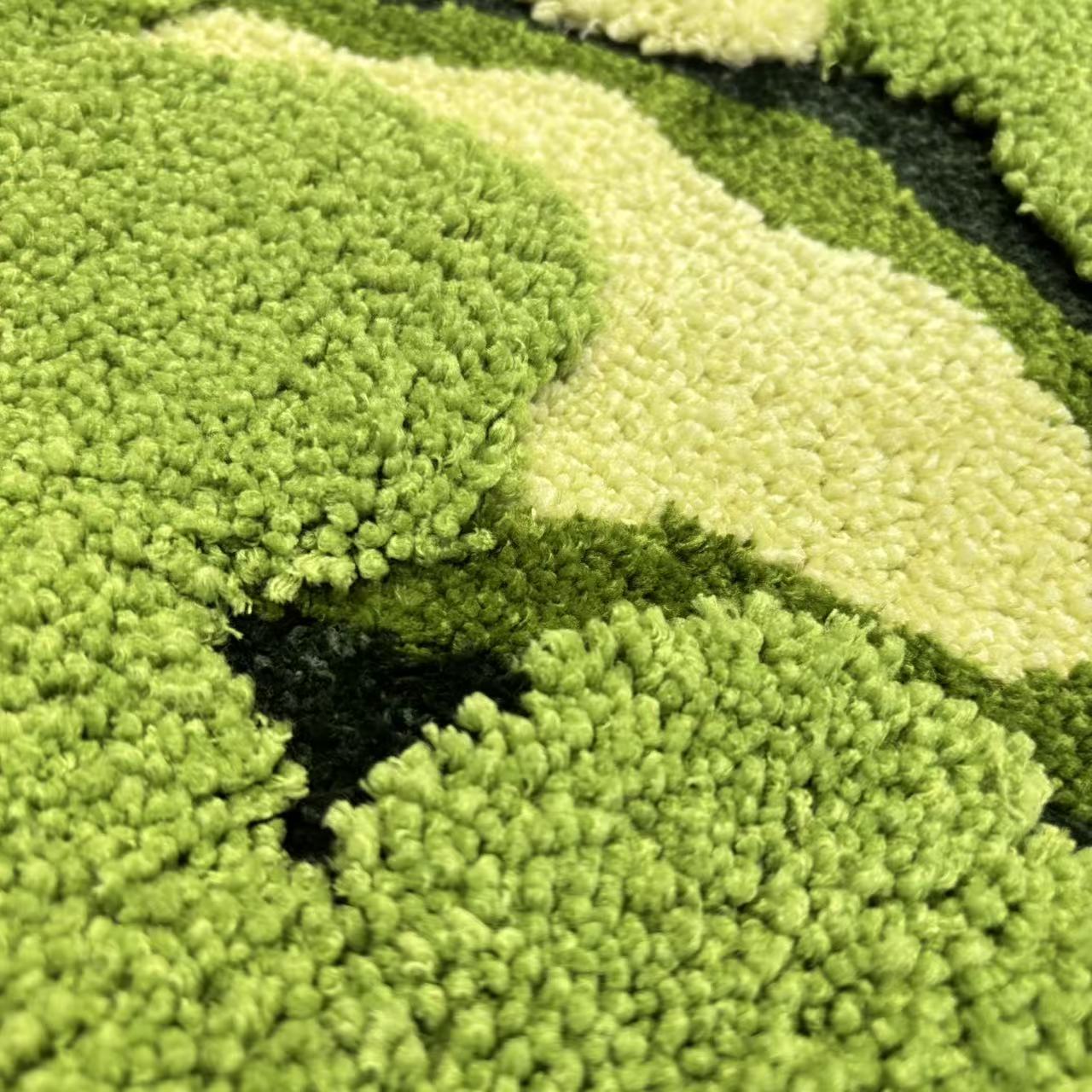 3D Moss Tufted Rug | Realistic Green Botanical Accent Floor Mat - Fucolina