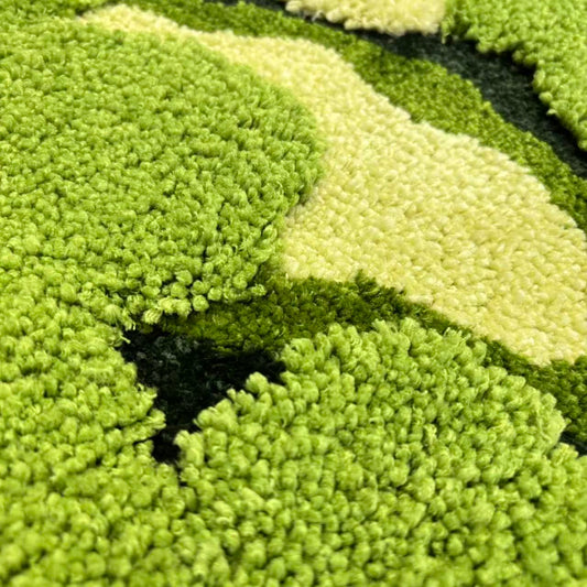 3D Moss Tufted Rug | Realistic Green Botanical Accent Floor Mat - Fucolina