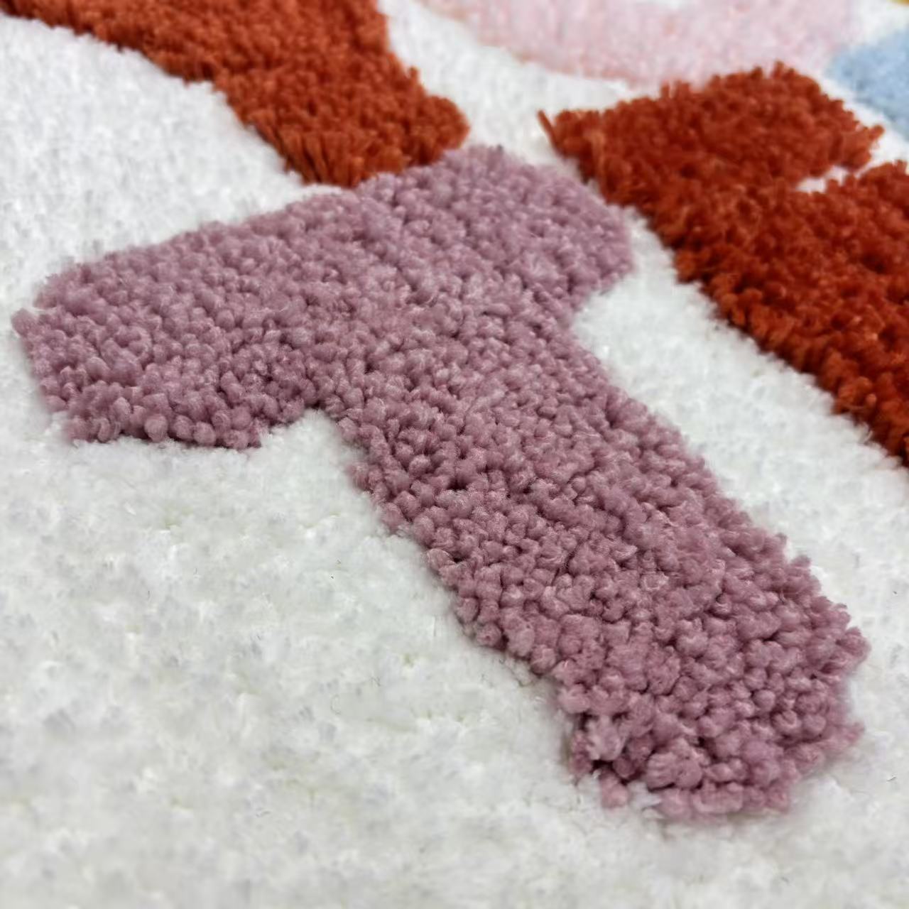 "Brush Your Teeth" Tufted Bathroom Mat | Fun & Colorful Kids Bath Rug - Fucolina