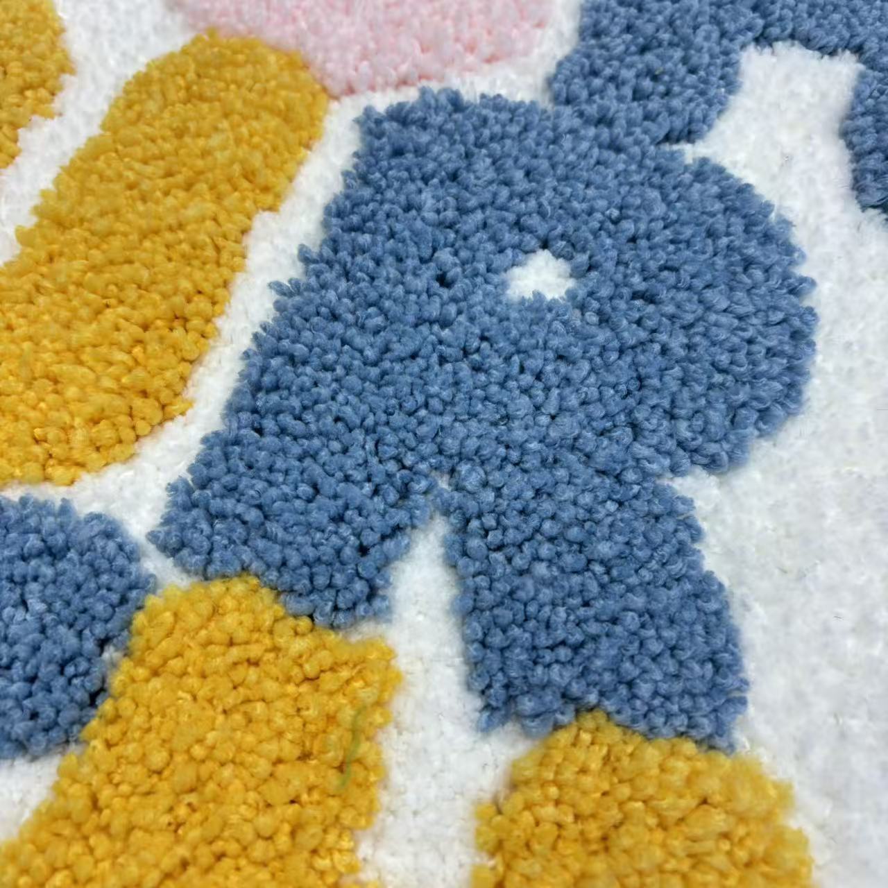 "Brush Your Teeth" Tufted Bathroom Mat | Fun & Colorful Kids Bath Rug - Fucolina