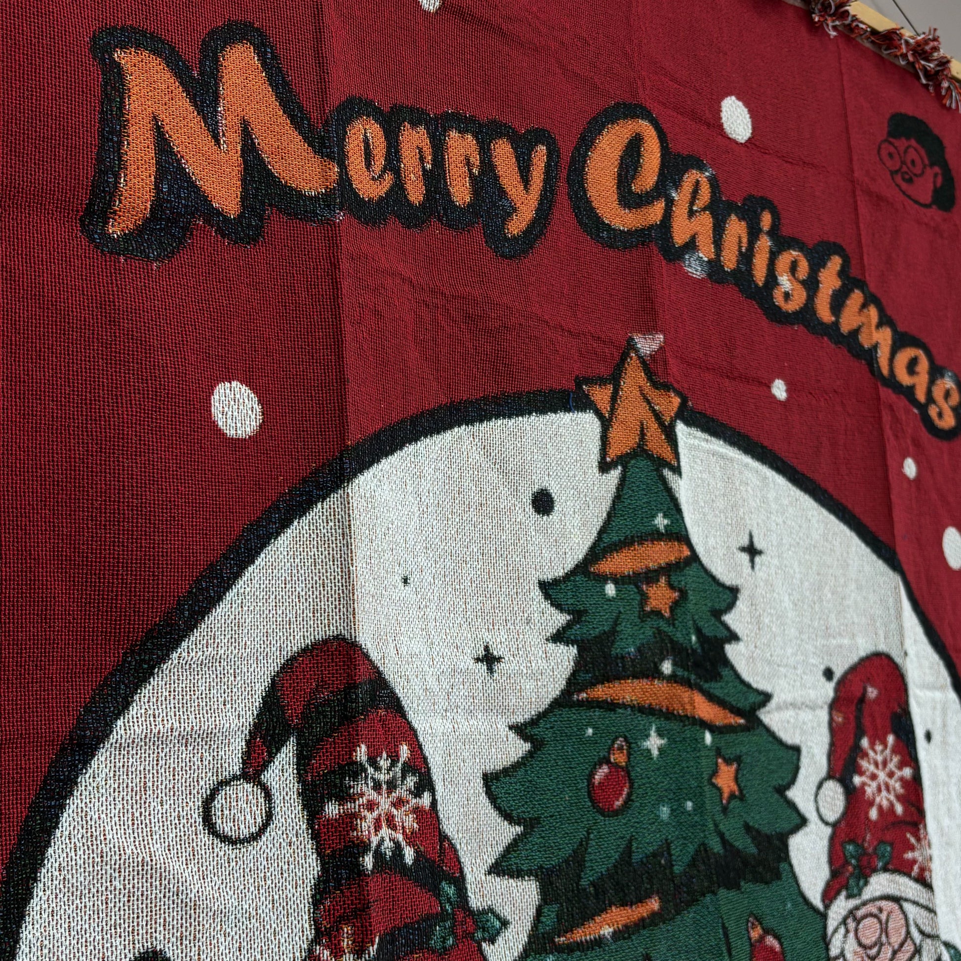 Christmas Gnomes Woven Tapestry Blanket | Merry Christmas Wall Hanging Decor - Fucolina