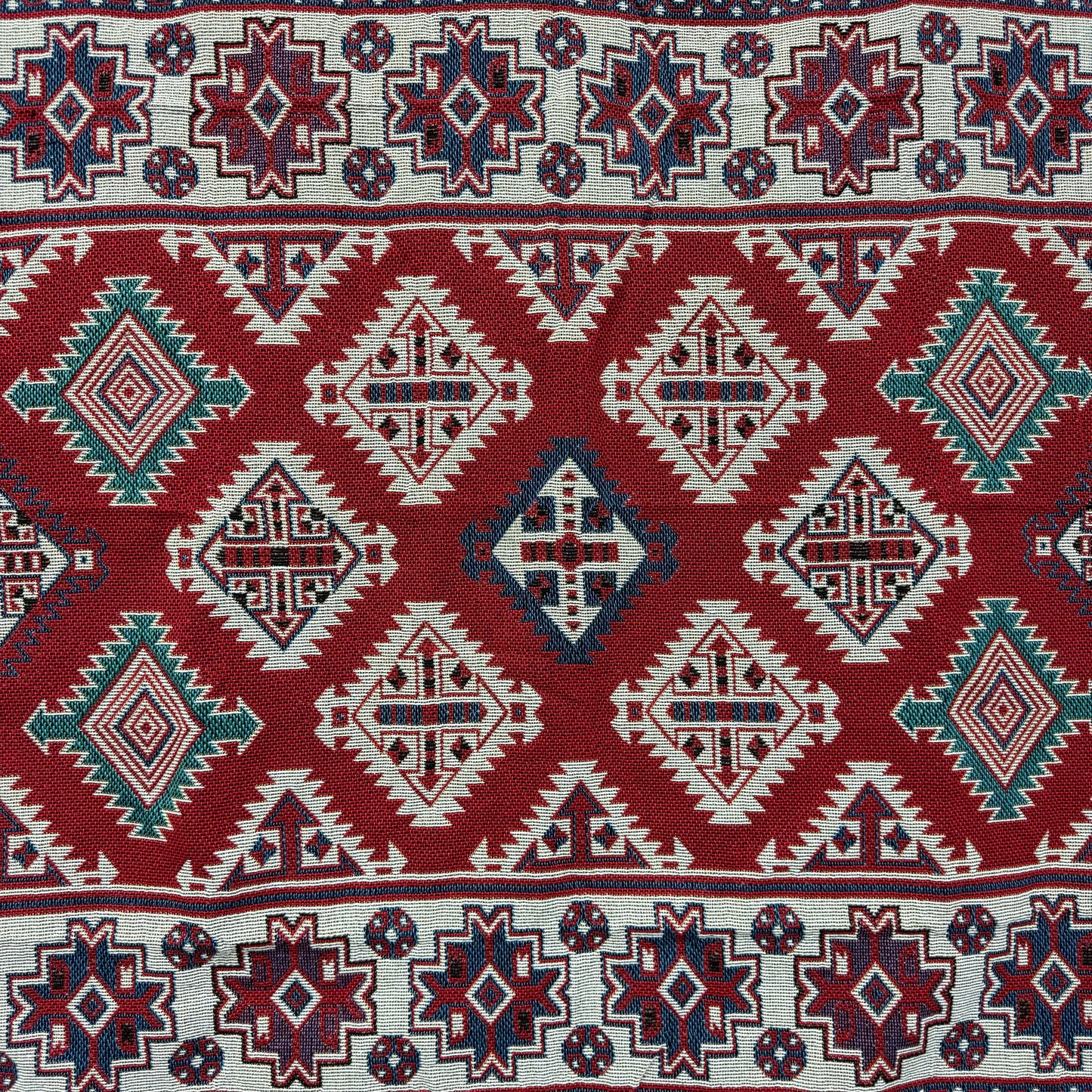 Bohemian Geometric Woven Tapestry Blanket | Kilim Style Tribal Wall Hanging - Fucolina