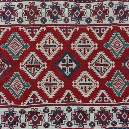 Bohemian Geometric Woven Tapestry Blanket | Kilim Style Tribal Wall Hanging - Fucolina