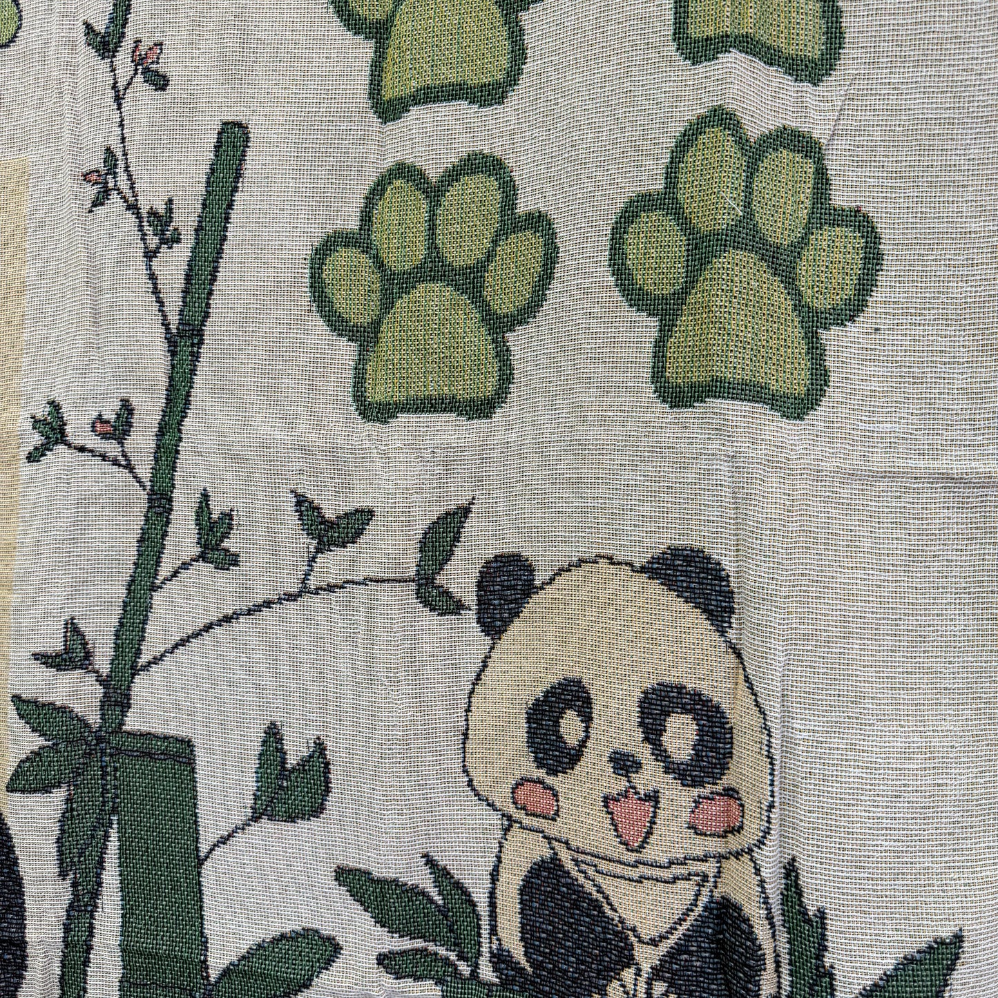 "Good Night Panda" Woven Tapestry Blanket | Cute Kawaii Kids Room & Nursery Decor - Fucolina