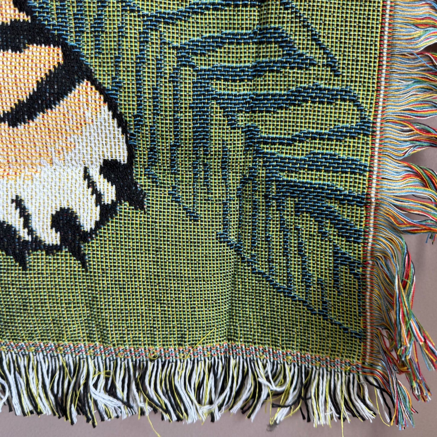 "Tiger Rug" Graphic Woven Tapestry | Jungle Cat Bohemian Wall Hanging - Fucolina