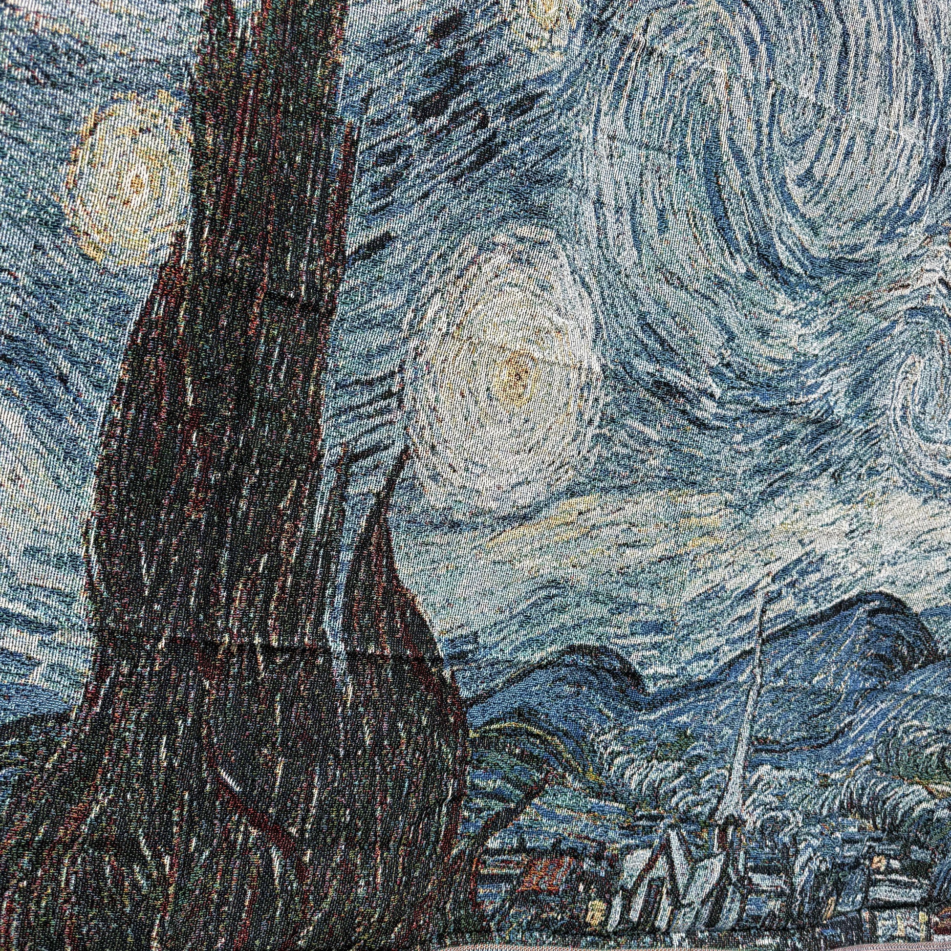 "The Starry Night" by Vincent van Gogh Woven Tapestry | Famous Art Blanket - Fucolina