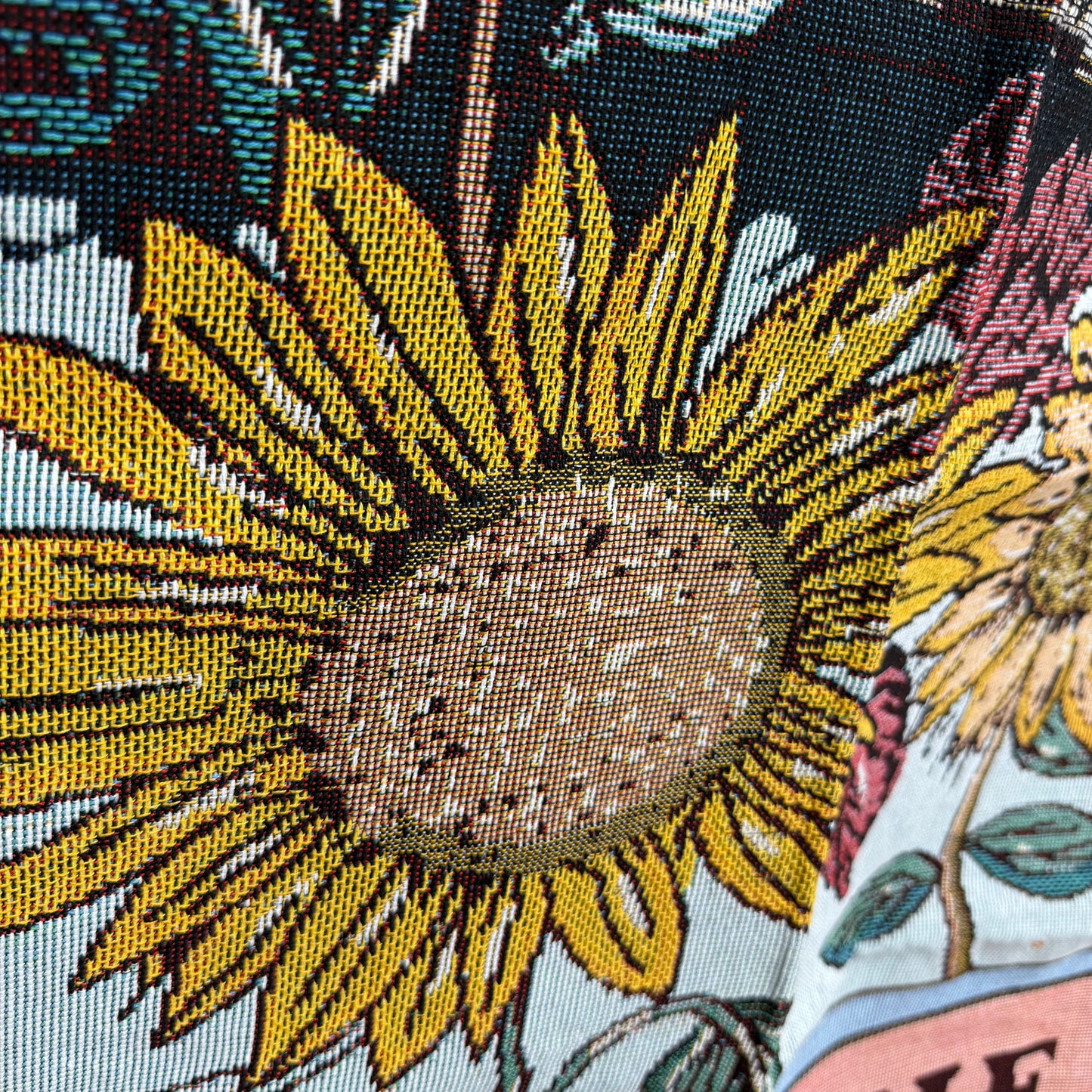 "The Sun" Tarot Card Woven Tapestry | Celestial Mystical Boho Wall Hanging - Fucolina