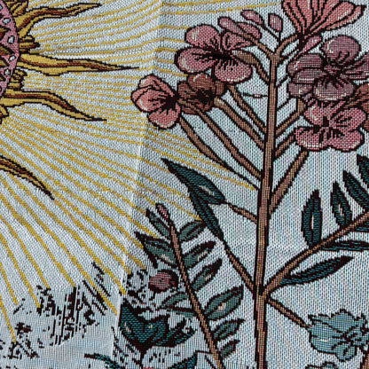 "The Sun" Tarot Card Woven Tapestry | Celestial Mystical Boho Wall Hanging - Fucolina