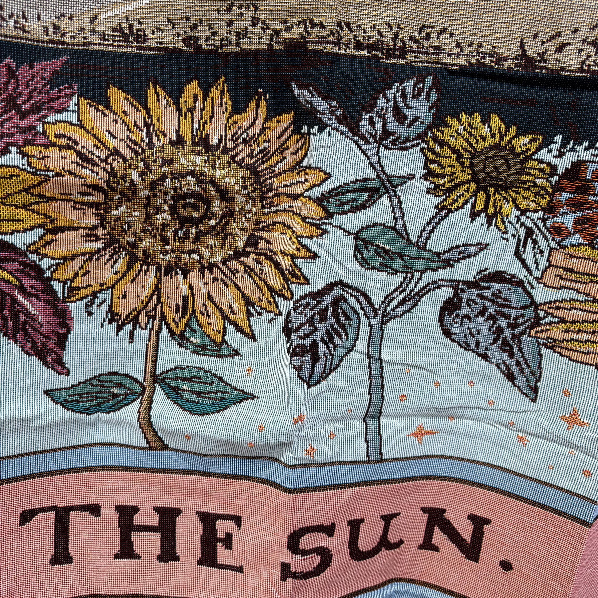 "The Sun" Tarot Card Woven Tapestry | Celestial Mystical Boho Wall Hanging - Fucolina