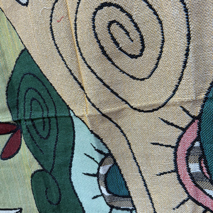 Abstract Faces & Hands Woven Tapestry | Modern Picasso Inspired Wall Art - Fucolina