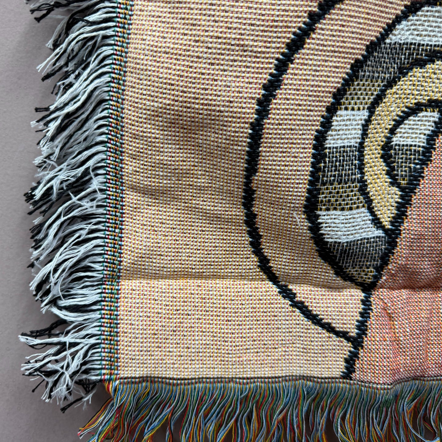 Abstract Faces & Hands Woven Tapestry | Modern Picasso Inspired Wall Art - Fucolina