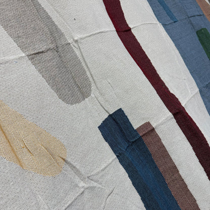 "Composition" Abstract Woven Tapestry | Modern Minimalist Wall Art Blanket - Fucolina