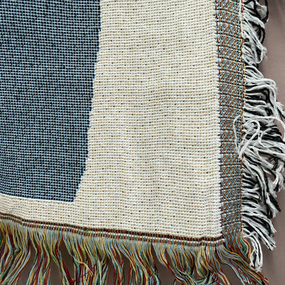 "Composition" Abstract Woven Tapestry | Modern Minimalist Wall Art Blanket - Fucolina