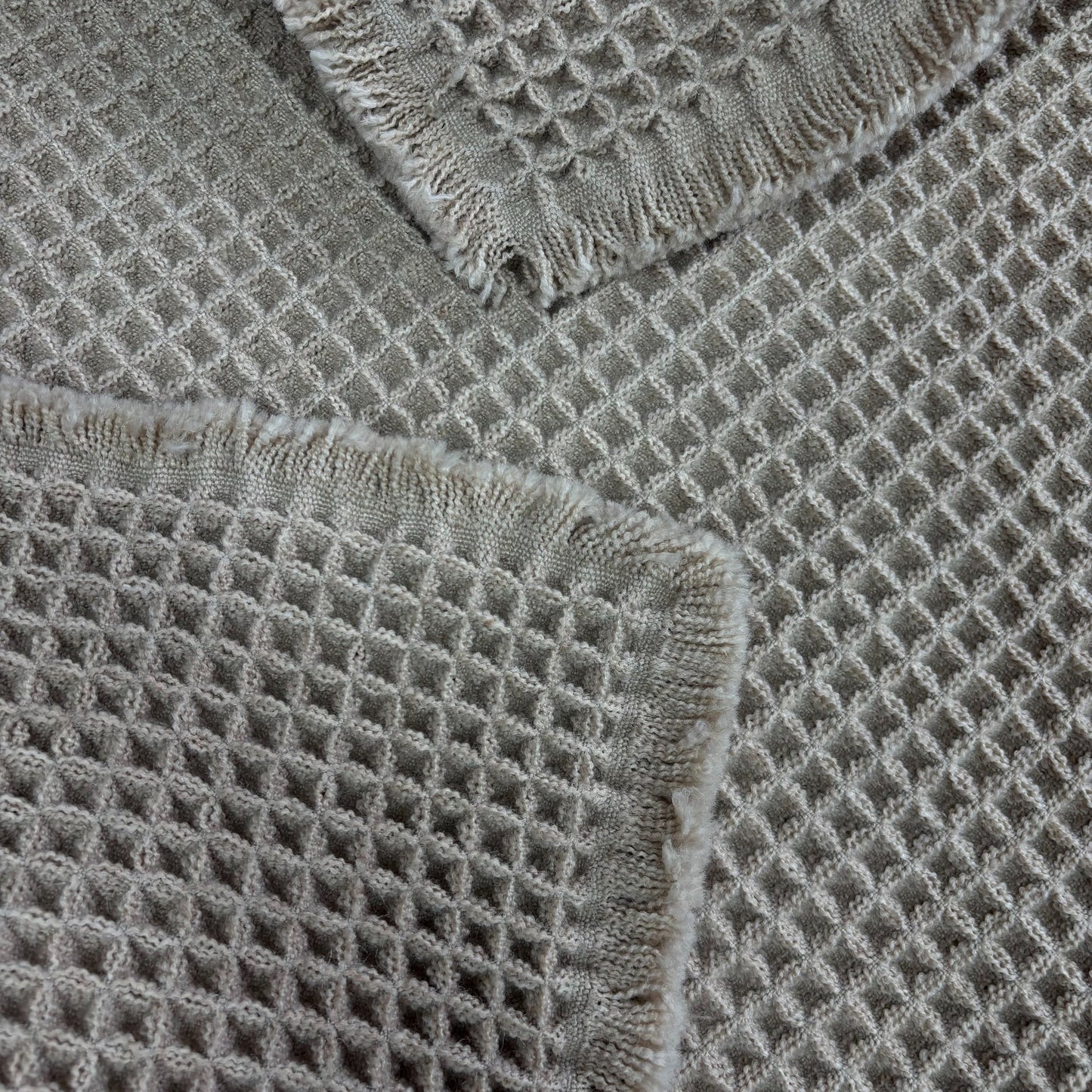 Natural Waffle Weave Accent Mat | Farmhouse Kitchen Placemat or Dish Towel - Fucolina