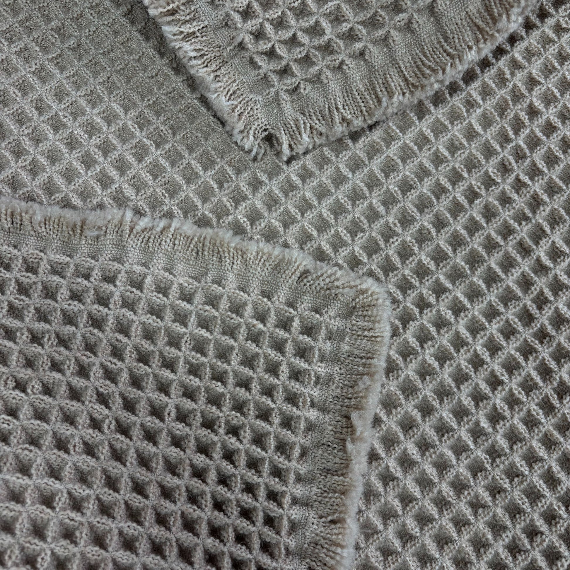 Natural Waffle Weave Accent Mat | Farmhouse Kitchen Placemat or Dish Towel - Fucolina