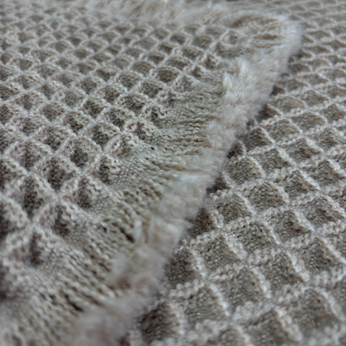 Natural Waffle Weave Accent Mat | Farmhouse Kitchen Placemat or Dish Towel - Fucolina