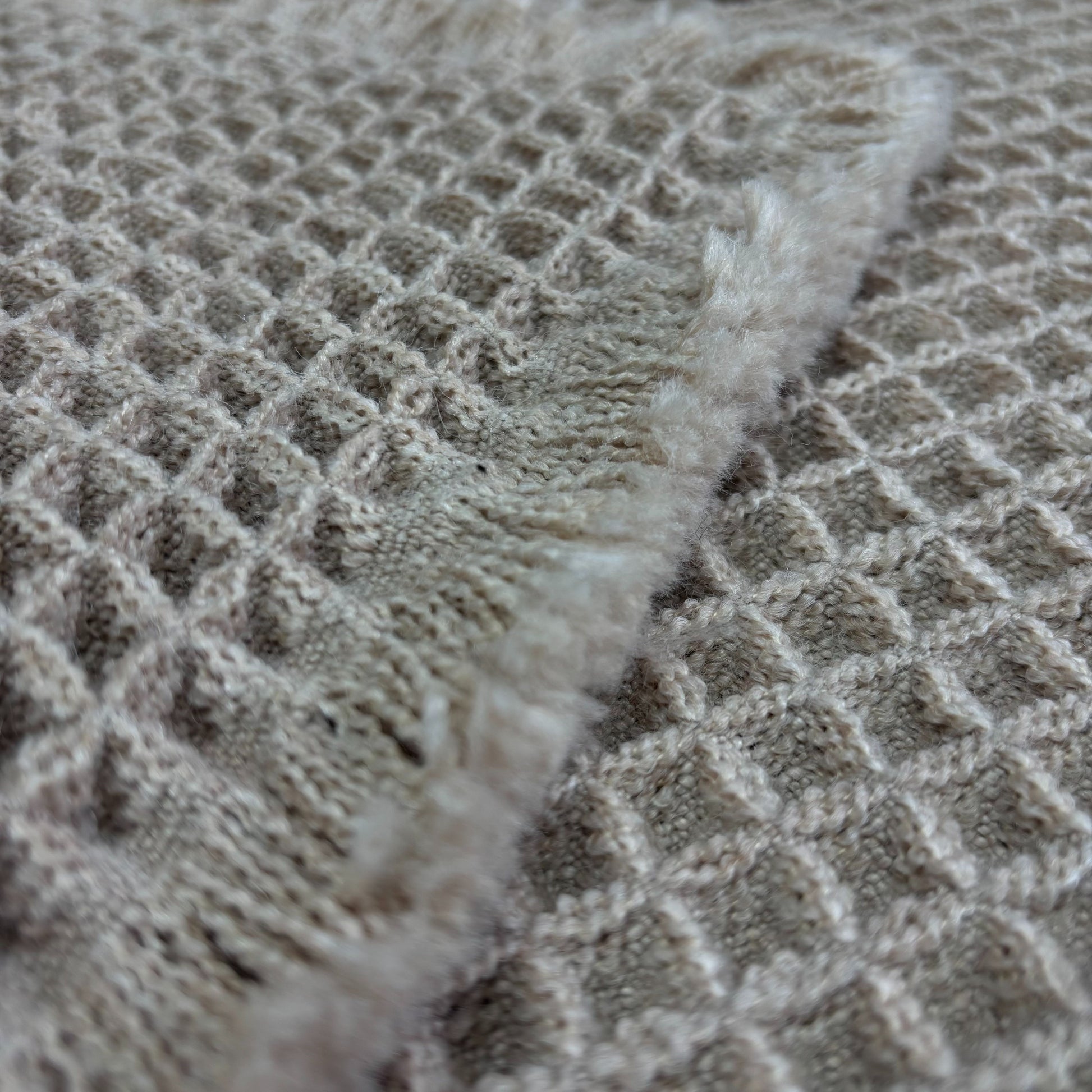 Natural Waffle Weave Accent Mat | Farmhouse Kitchen Placemat or Dish Towel - Fucolina