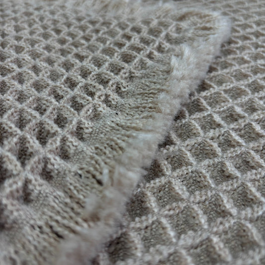 Natural Waffle Weave Accent Mat | Farmhouse Kitchen Placemat or Dish Towel - Fucolina