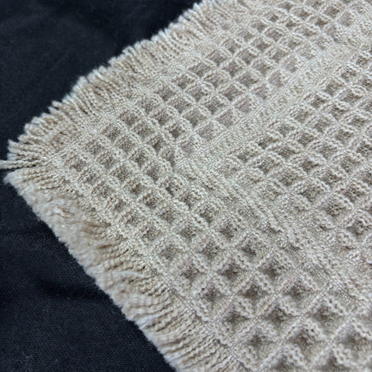Natural Waffle Weave Rug | Bedroom or Bathroom Rug - Fucolina