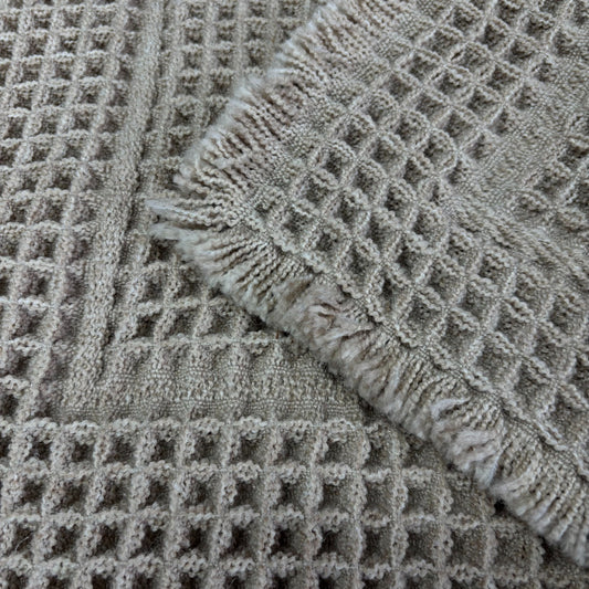 Natural Waffle Weave Placemat | Farmhouse Kitchen & Dining Accent Mat - Fucolina