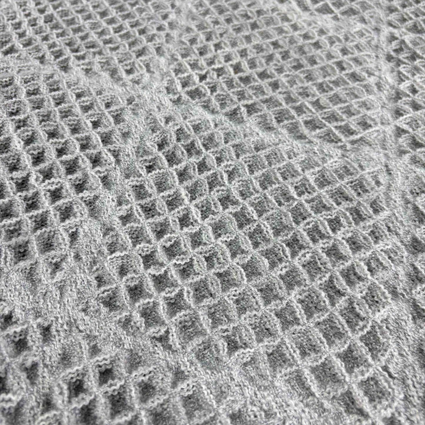 Light Grey Diamond Waffle Weave Mat | Geometric Placemat or Tea Towel - Fucolina