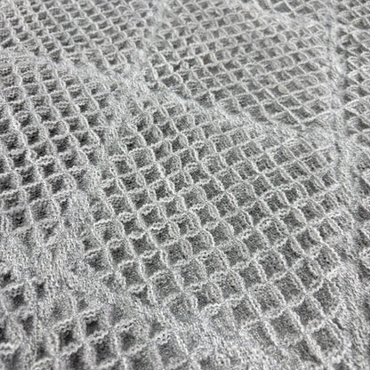Light Grey Diamond Waffle Weave Mat | Geometric Placemat or Tea Towel - Fucolina