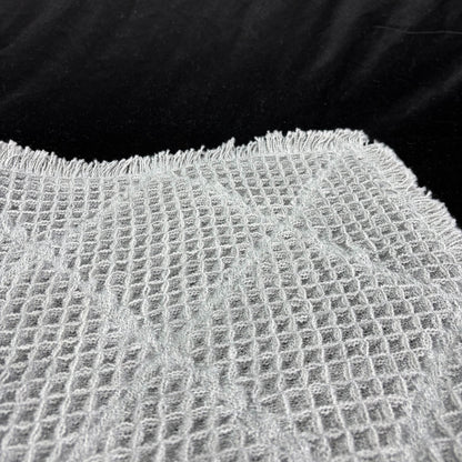 Light Grey Diamond Waffle Weave Mat | Geometric Placemat or Tea Towel - Fucolina