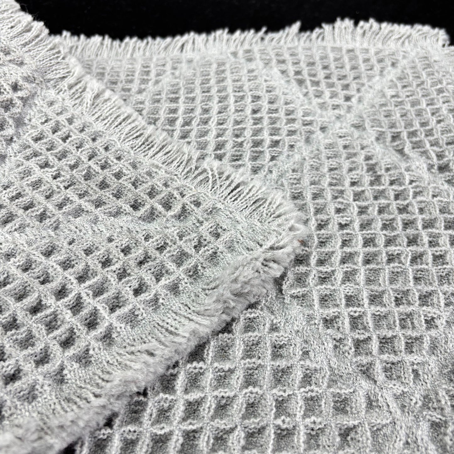 Light Grey Diamond Waffle Weave Mat | Geometric Placemat or Tea Towel - Fucolina