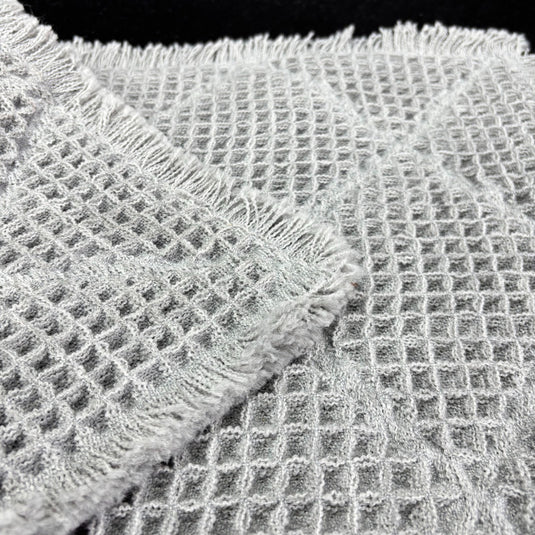 Light Grey Diamond Waffle Weave Mat | Dining Room, Bedroom, Bathroom Floor Mat - Fucolina