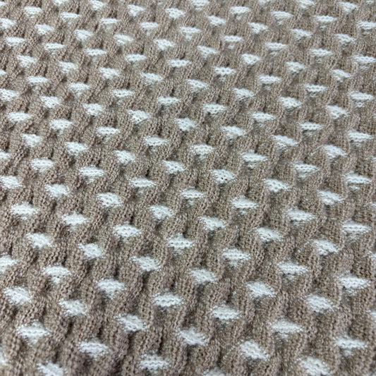 Brown & White Geometric Woven Mat | Farmhouse Accent Placemat or Doormat - Fucolina