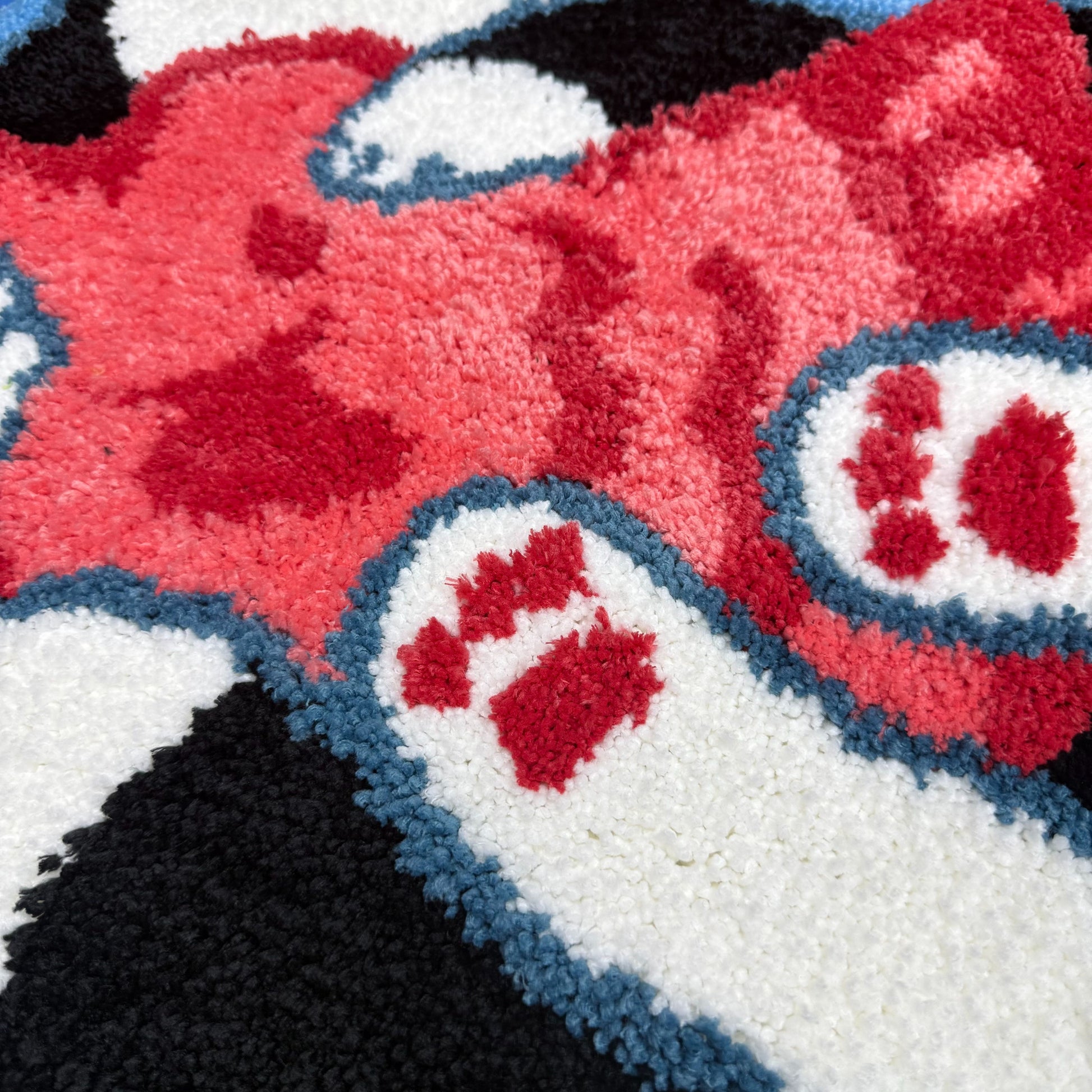 Grumpy Cat with Fish Tufted Rug | Funny & Cute Kawaii Feline Floor Mat - Fucolina