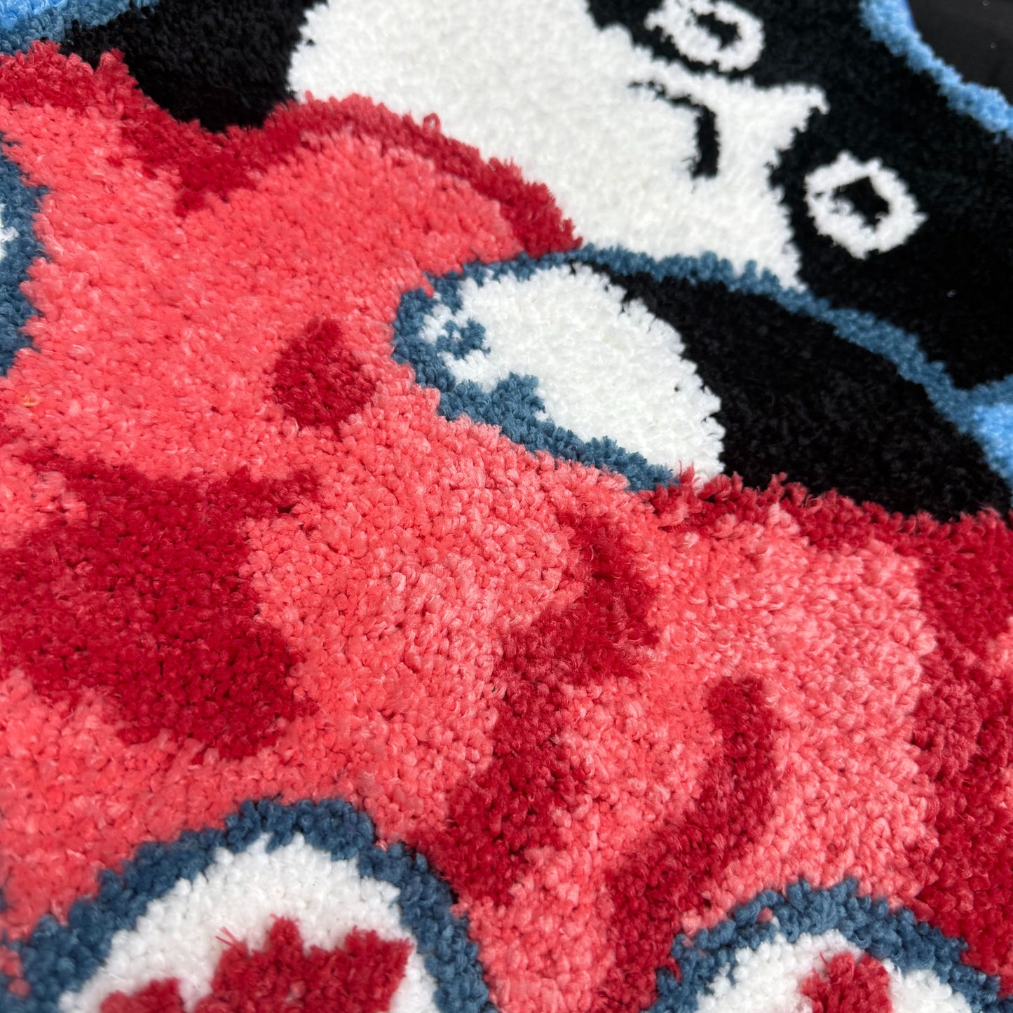 Grumpy Cat with Fish Tufted Rug | Funny & Cute Kawaii Feline Floor Mat - Fucolina