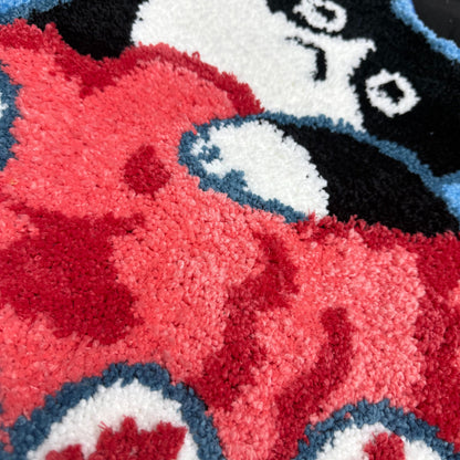 Grumpy Cat with Fish Tufted Rug | Funny & Cute Kawaii Feline Floor Mat - Fucolina