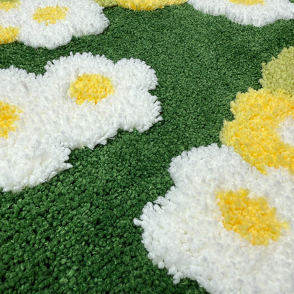Daisy Flower Tufted Rug | Floral Shaped Accent Mat | Bathroom & Bedroom Decor - Fucolina