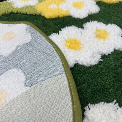 Daisy Flower Tufted Rug | Floral Shaped Accent Mat | Bathroom & Bedroom Decor - Fucolina