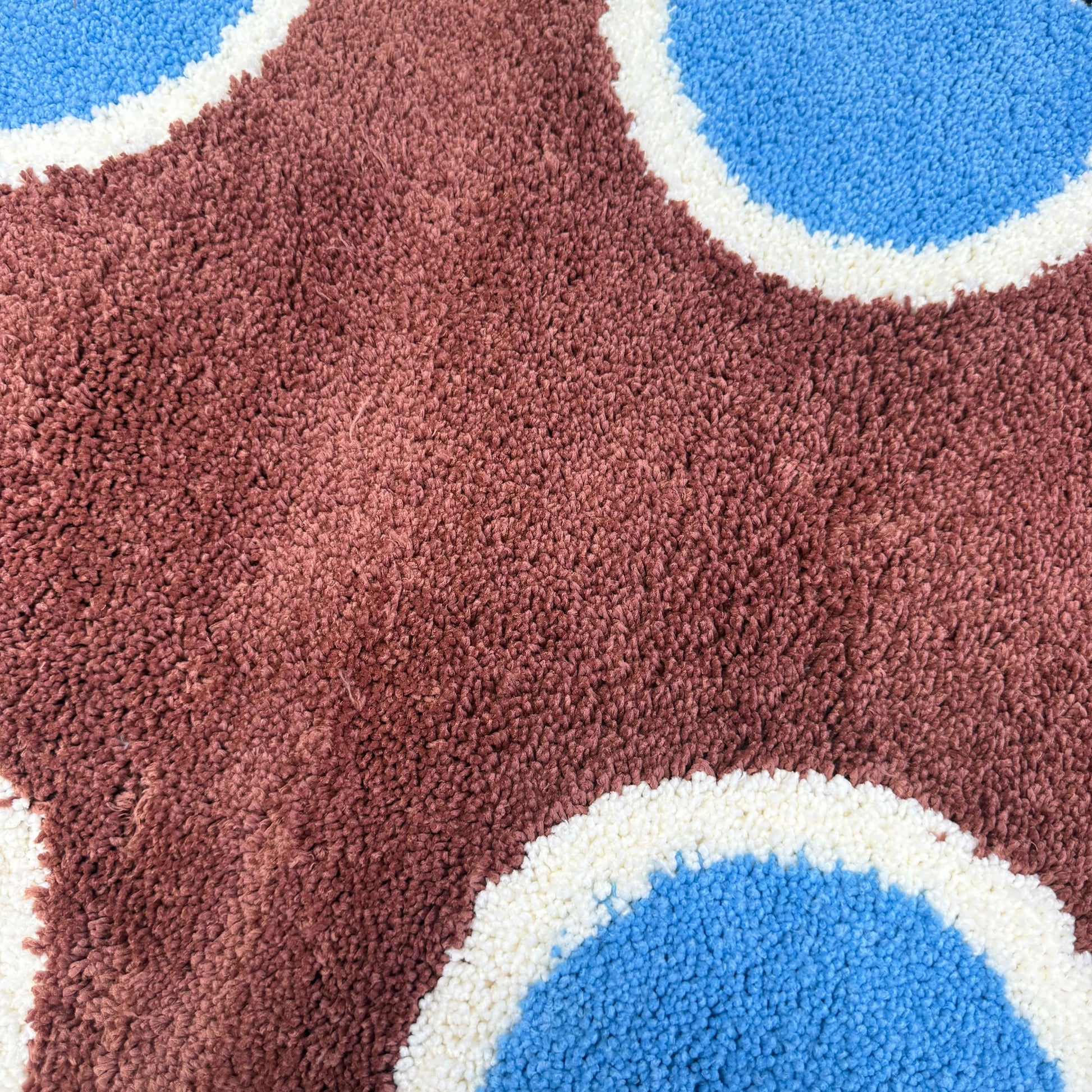 Retro Wavy Pattern Tufted Rug | Geometric Shaped Mat | Abstract Art Floor Mat - Fucolina
