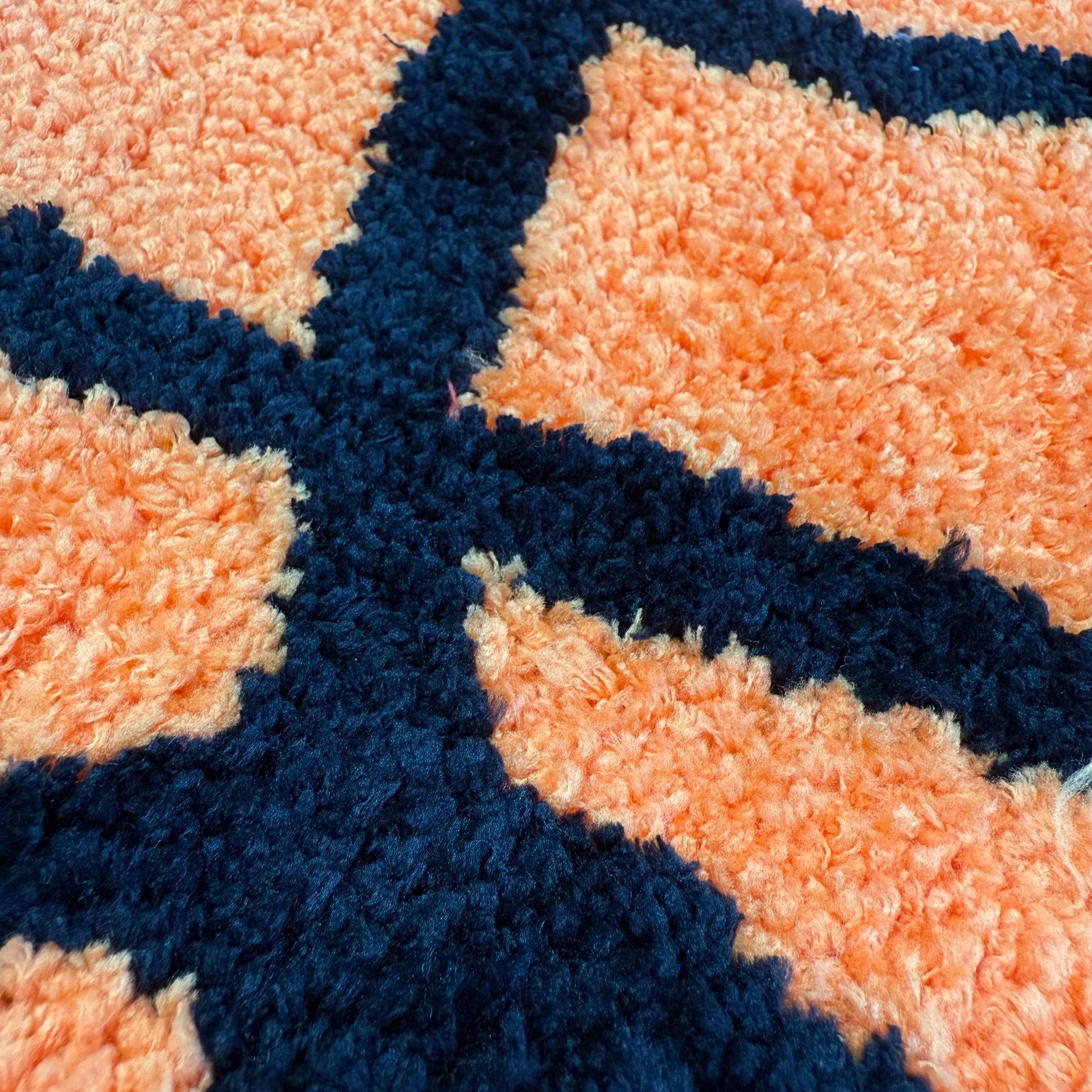 Basketball Shaped Tufted Rug | Sports Themed Round Mat | Boys Room Decor - Fucolina