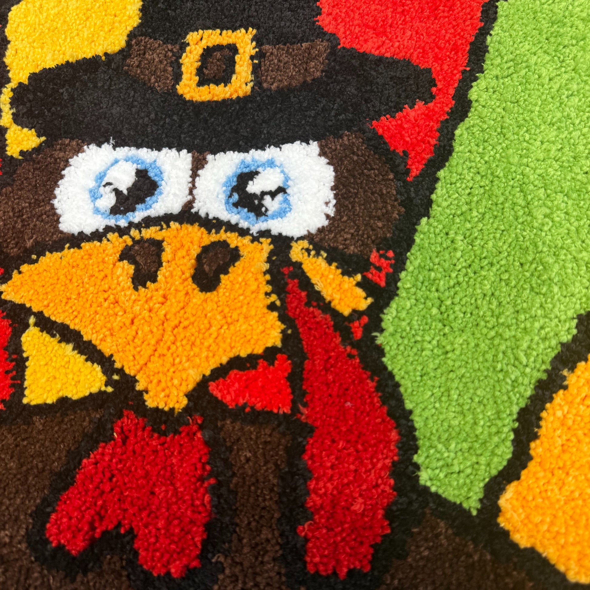 Thanksgiving Turkey Tufted Rug | Holiday Themed Decor Mat | Cute Cartoon Accent Rug - Fucolina