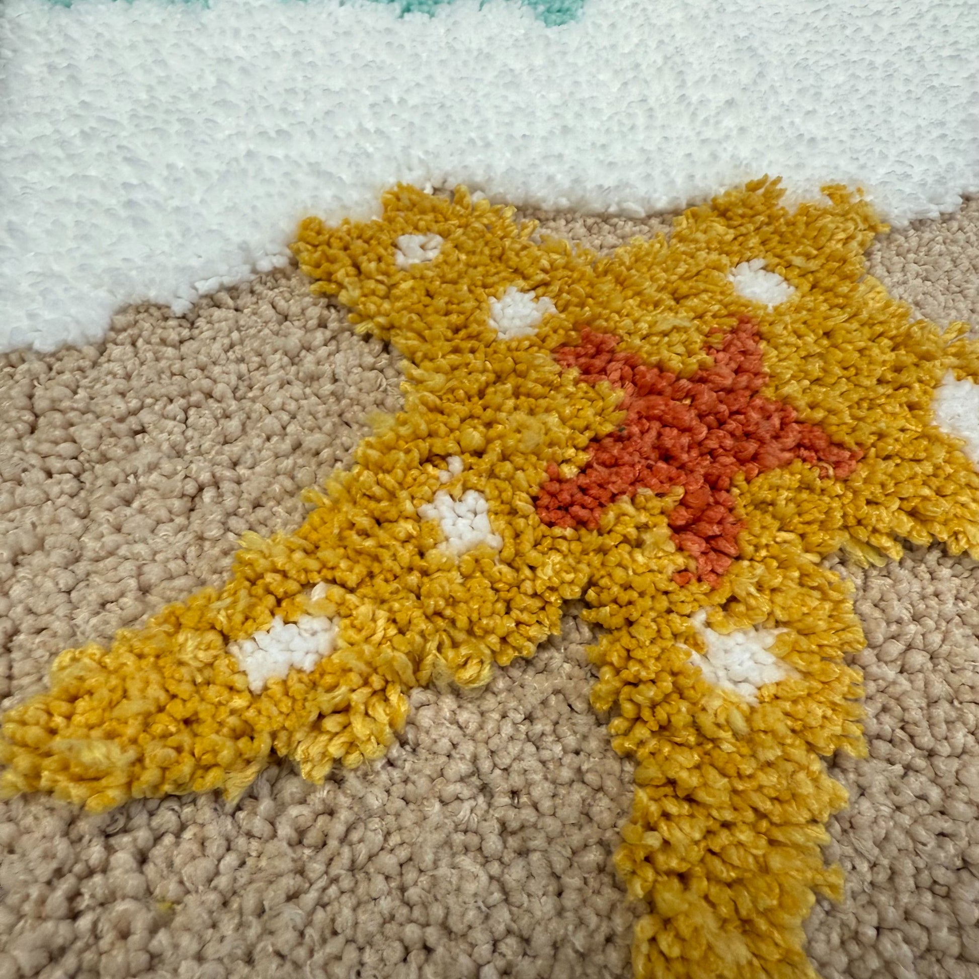Beach & Ocean Tufted Rug | Starfish Crab Pattern Mat | Bathroom Non-slip Rug - Fucolina
