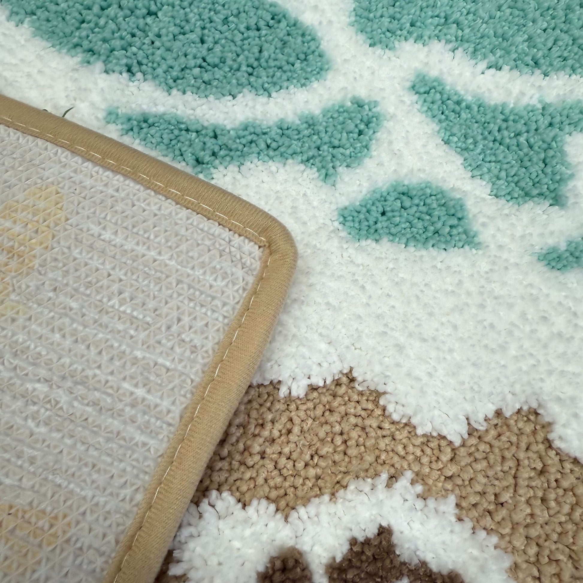 Beach & Ocean Tufted Rug | Starfish Crab Pattern Mat | Bathroom Non-slip Rug - Fucolina