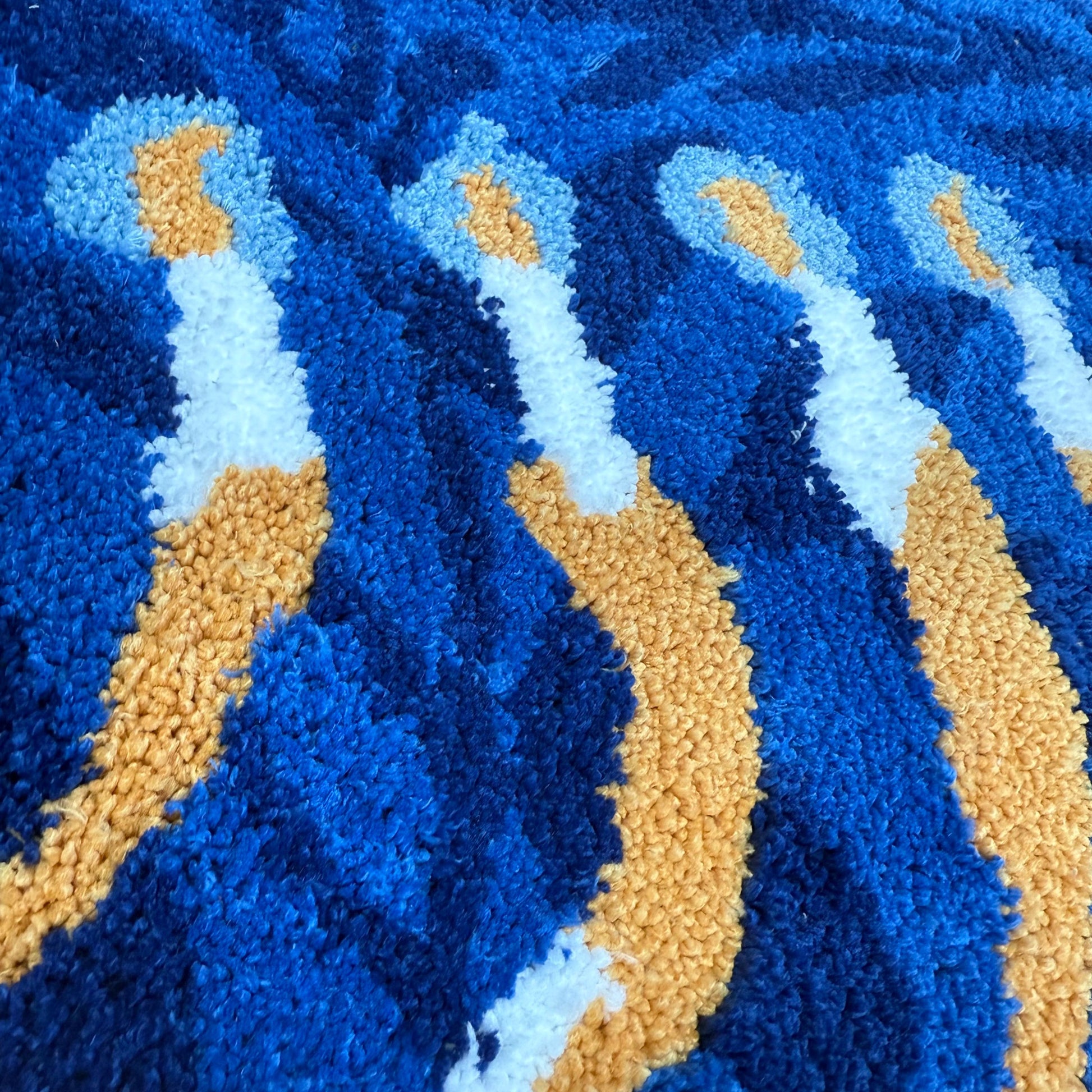 Menorah Tufted Rug | Hanukkah Themed Decor Mat | Festival Accent Rug - Fucolina