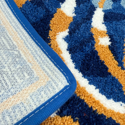 Menorah Tufted Rug | Hanukkah Themed Decor Mat | Festival Accent Rug - Fucolina