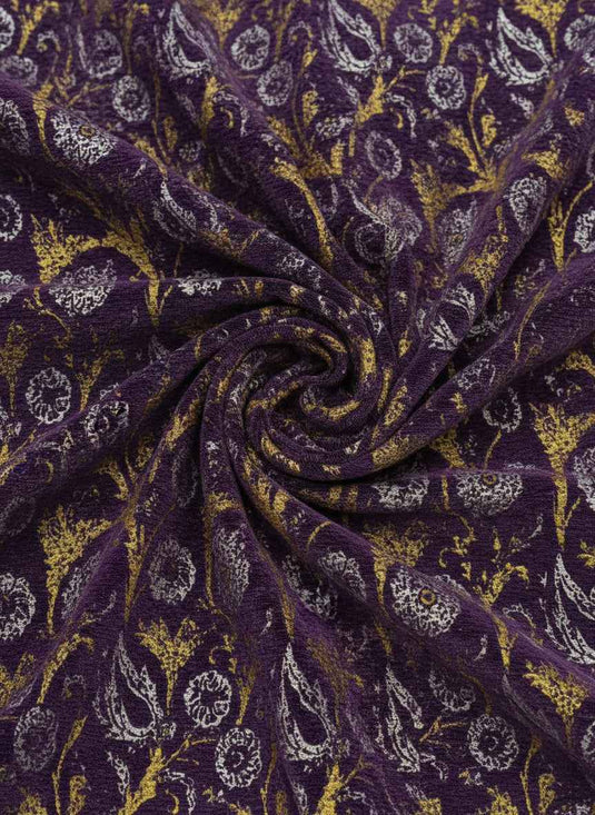 European Retro Paisley Pattern Chenille Jacquard Fabric