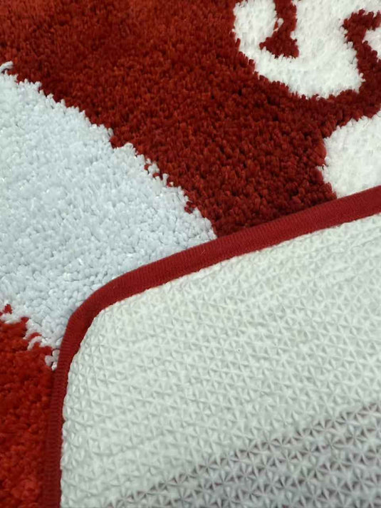 Trendy Letter Pattern Flocking Carpet