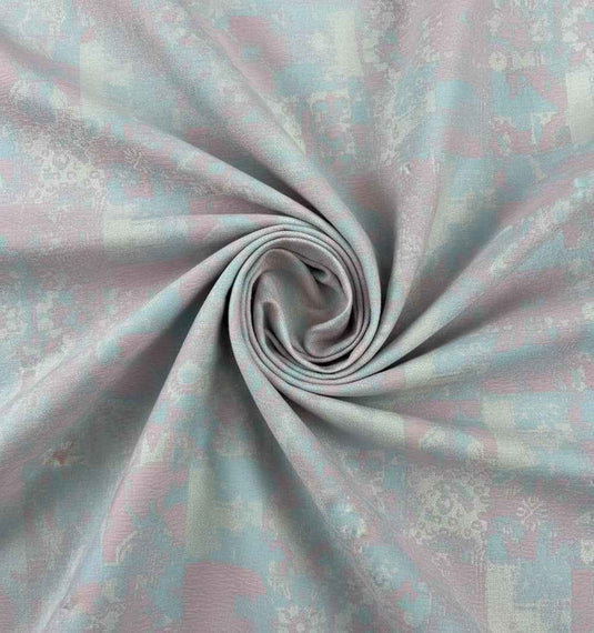 Retro Distressed Geometric Patchwork Chenille Jacquard Fabric