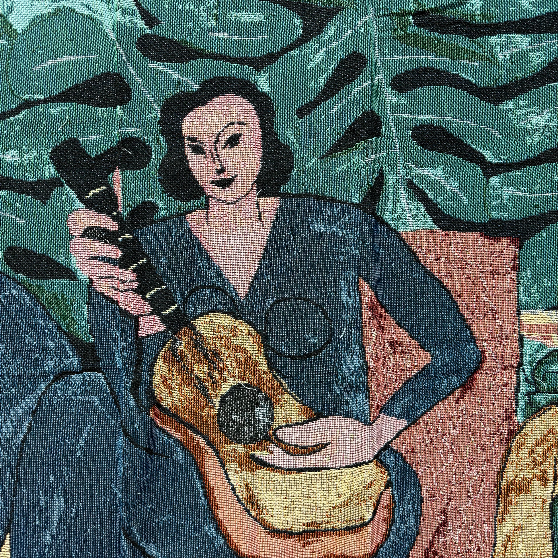 "The Musicians" Abstract Art Woven Tapestry | Matisse Inspired Botanical Decor - Fucolina